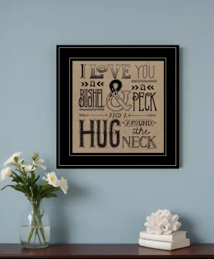 Hugs Around the Neck 2 Black Framed Print Wall Art Cheap Wall Mirrors & Decor