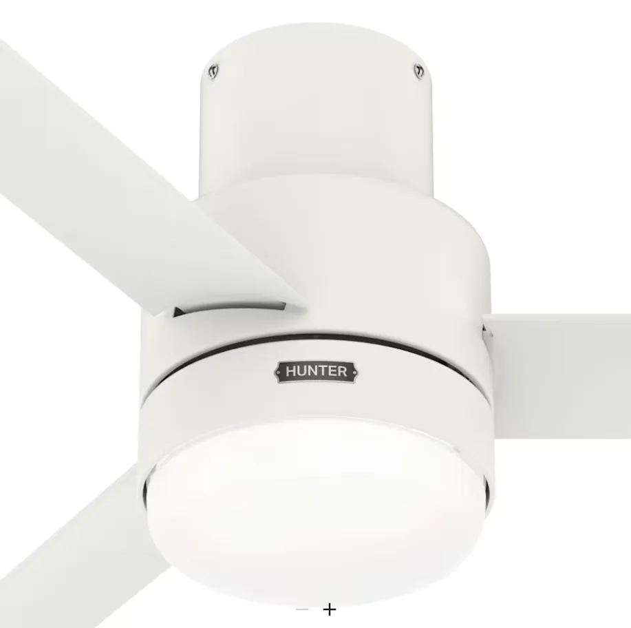 Hunter Fan Gilmour 52" Indoor/Outdoor Flushmount Ceiling Fan with 19W LED and Remote