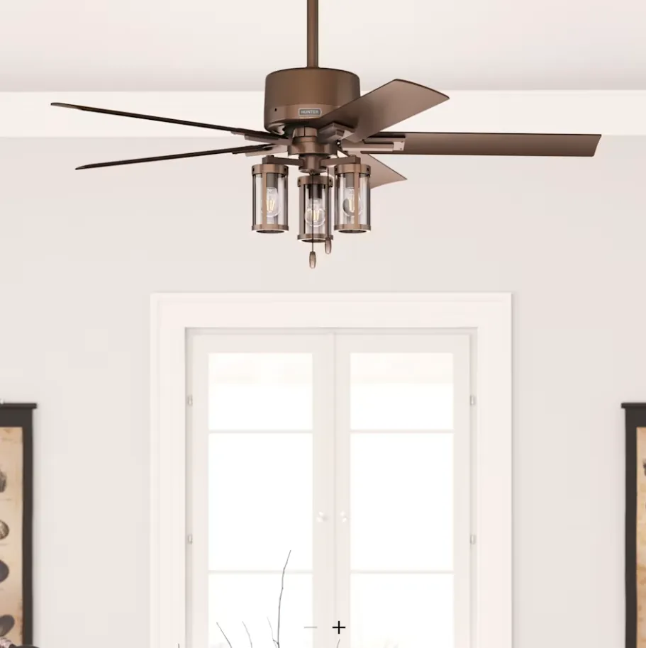 Hunter Fan Lawndale 52" Outdoor Pull Chain Ceiling Fan with 14W LED