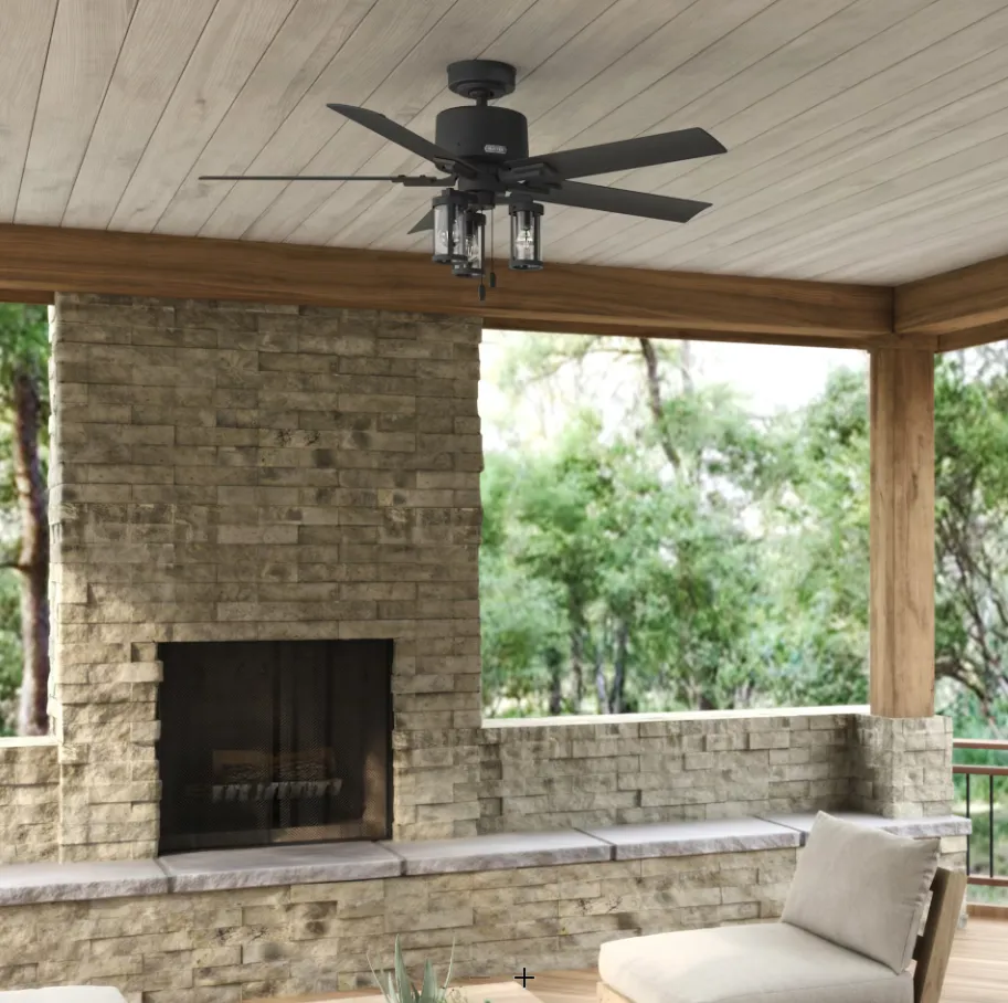 Hunter Fan Lawndale 52" Outdoor Pull Chain Ceiling Fan with 14W LED