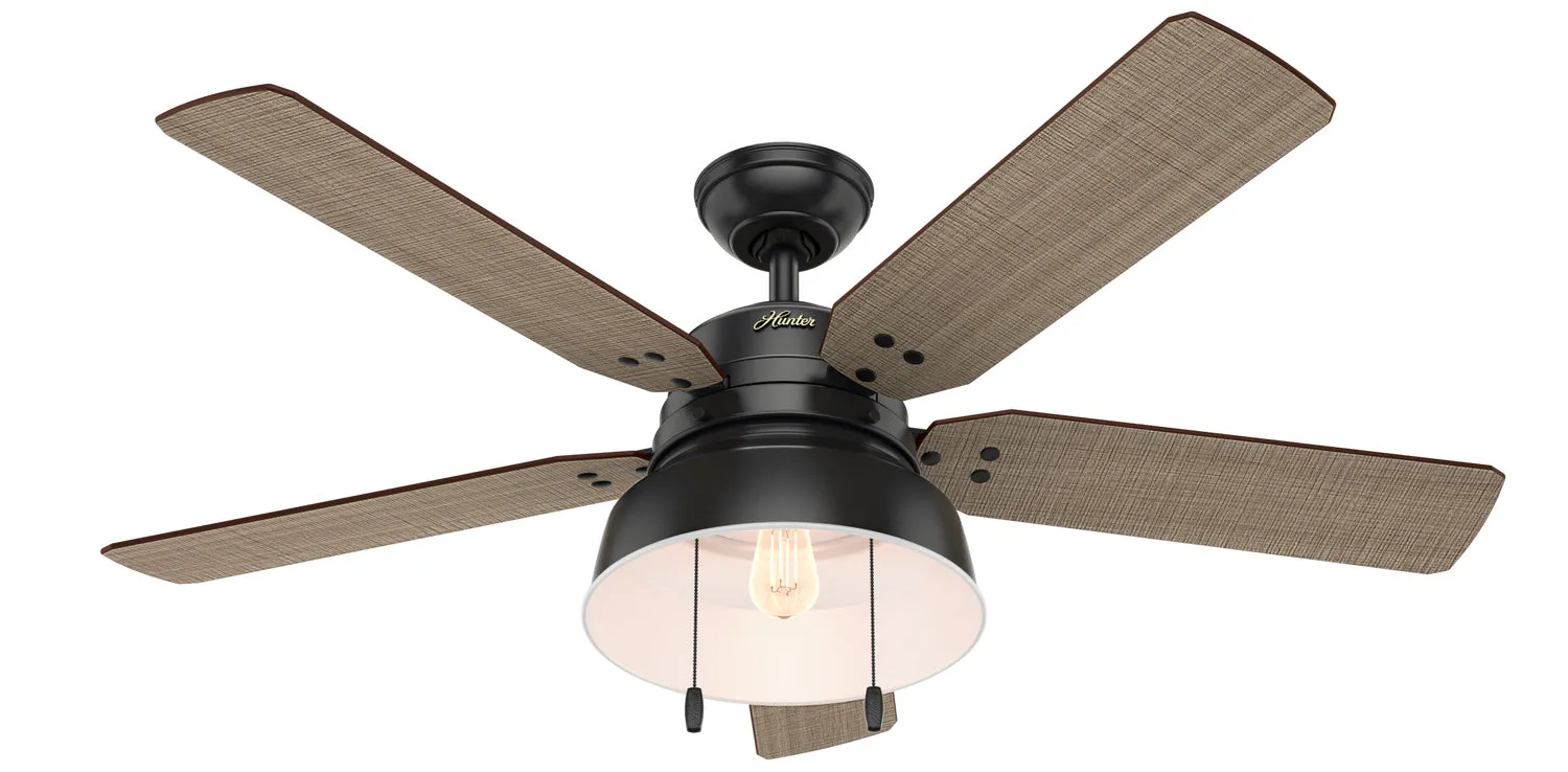 Hunter Fan Mill Valley 52" Indoor/Outdoor Pull Chain Ceiling Fan with 5W LED Outdoor Ceiling Fans discount