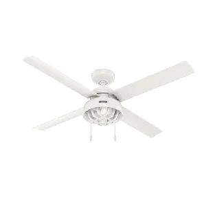 Hunter Fan Spring Mill 52" Outdoor Pull Chain Ceiling Fan with 7W LED Outdoor Ceiling Fans discount