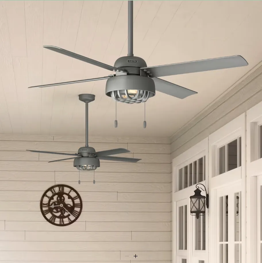 Hunter Fan Spring Mill 52" Outdoor Pull Chain Ceiling Fan with 7W LED