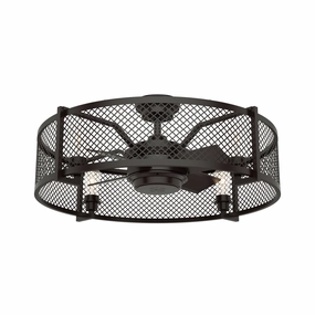 Hunter Fan Fennec 23" Fandelier Ceiling Fan with 21W LED and Wall Control in Noble Bronze Chandelier Fans (Fandeliers) outlet sale