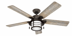 Hunter Fan Key Biscayne 54" Indoor/Outdoor Pull Chain Ceiling Fan with 18W LED Outdoor Ceiling Fans discount