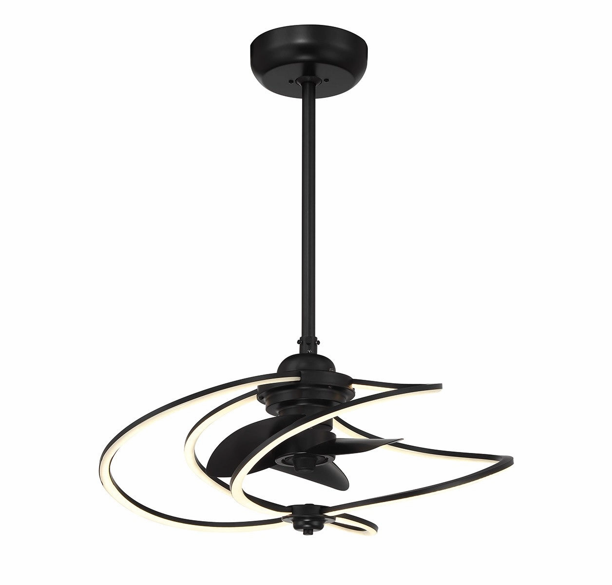 Hydra LED Fan D'Lier Matte Black Fandeliers at discount prices