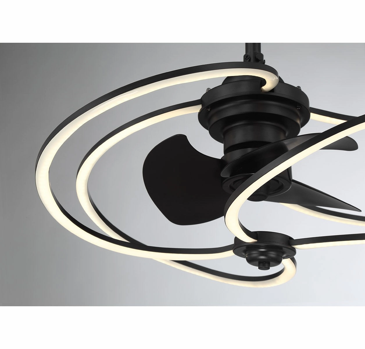 Hydra LED Fan D'Lier Matte Black Fandeliers at discount prices