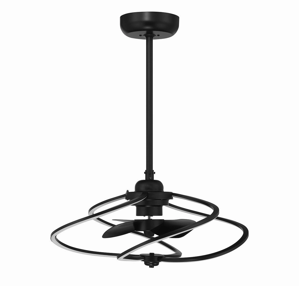 Hydra LED Fan D'Lier Matte Black Fandeliers at discount prices