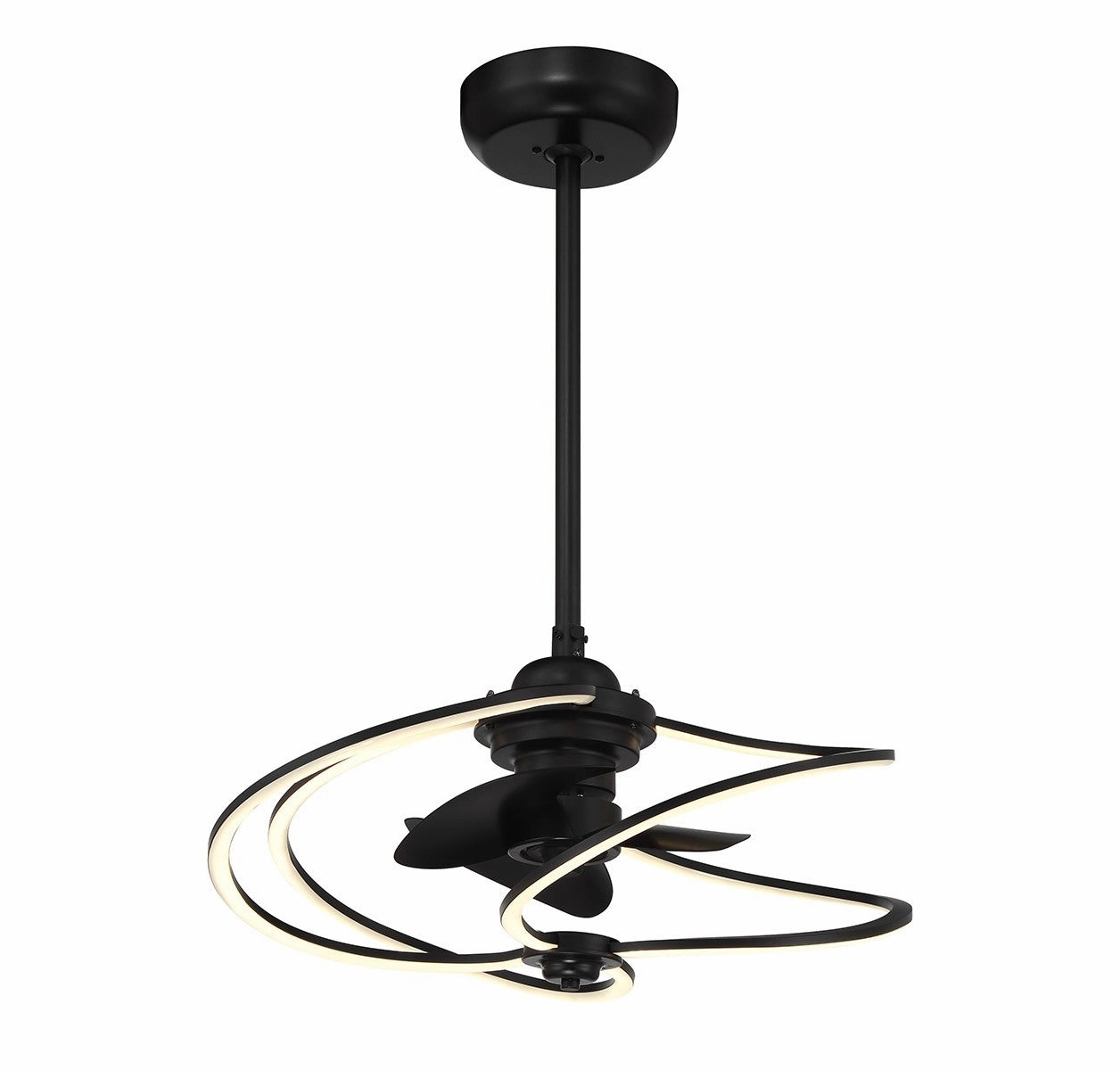 Hydra LED Fan D'Lier Matte Black Fandeliers at discount prices