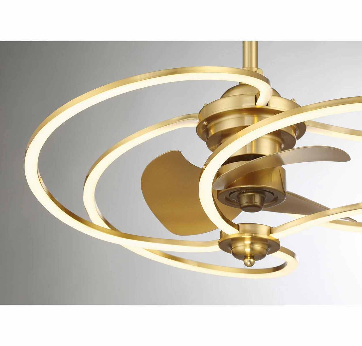 Hydra LED Fan D'Lier Warm Brass Fandeliers at discount prices