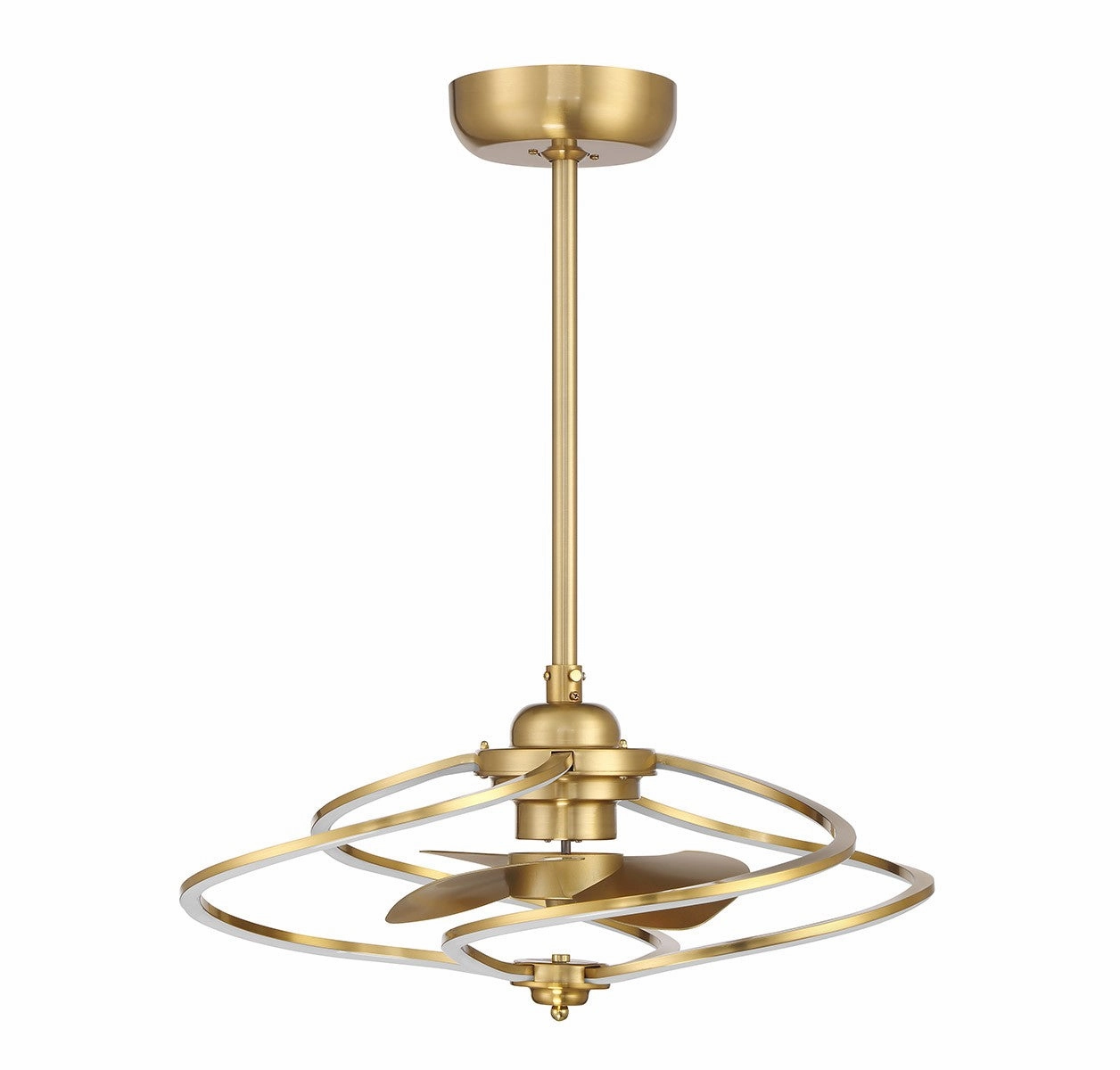 Hydra LED Fan D'Lier Warm Brass Fandeliers at discount prices