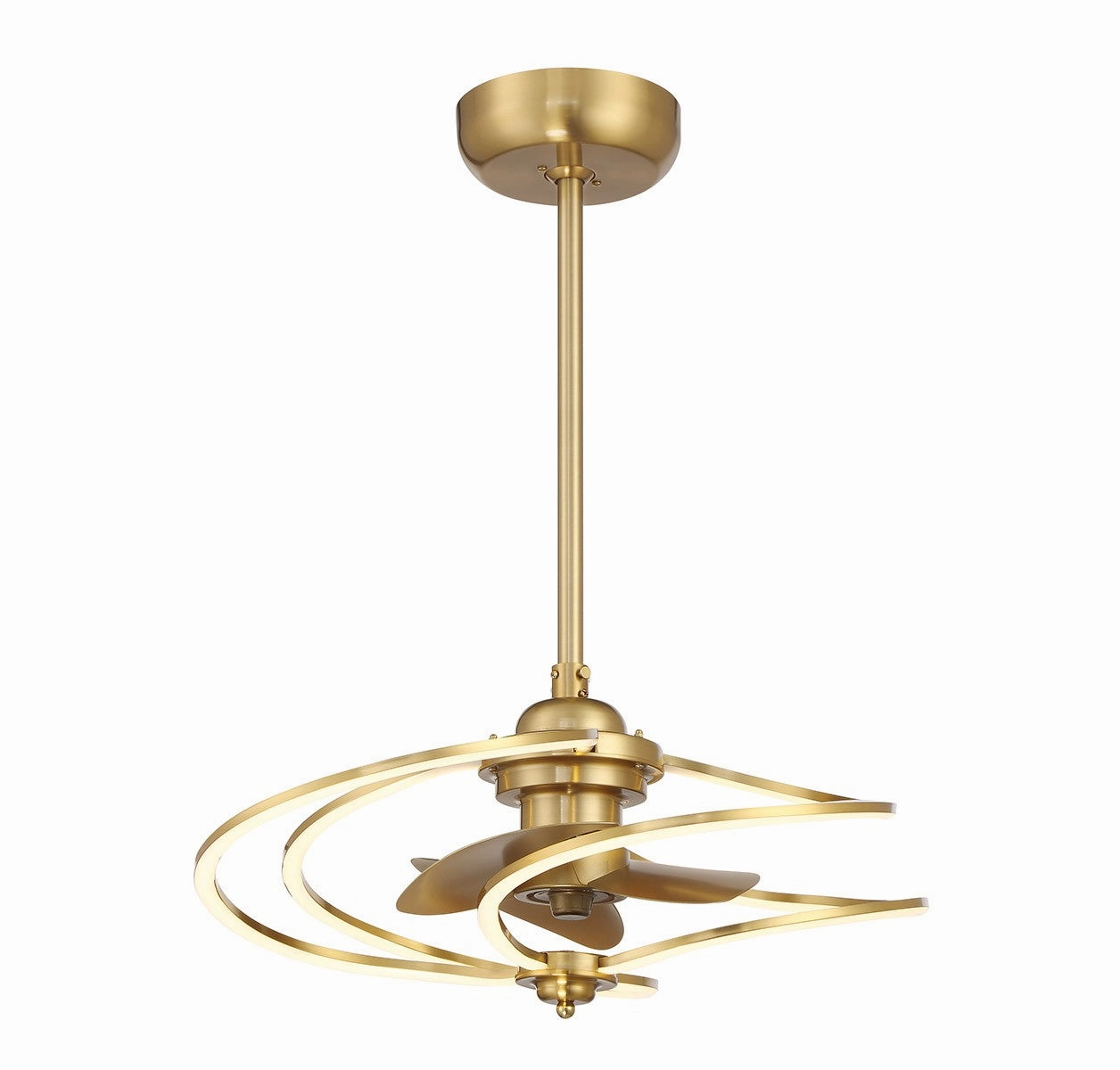 Hydra LED Fan D'Lier Warm Brass Fandeliers at discount prices