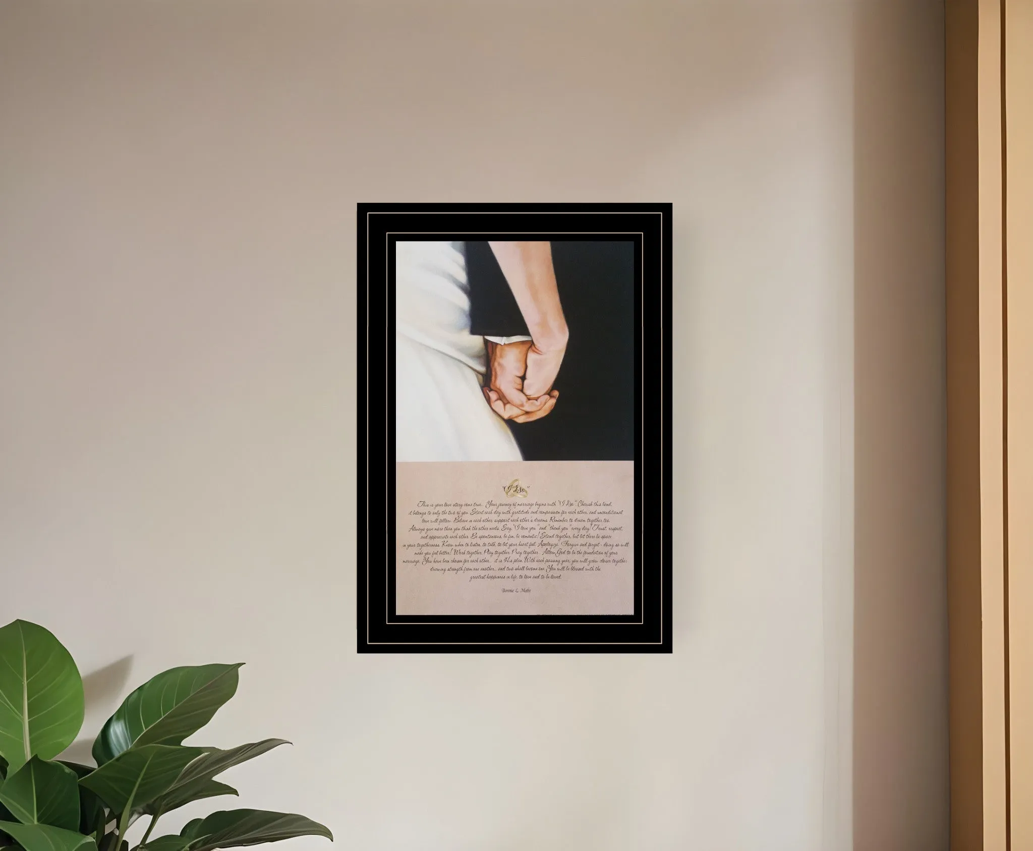 I DO 3 Black Framed Print Wall Art Cheap Wall Mirrors & Decor