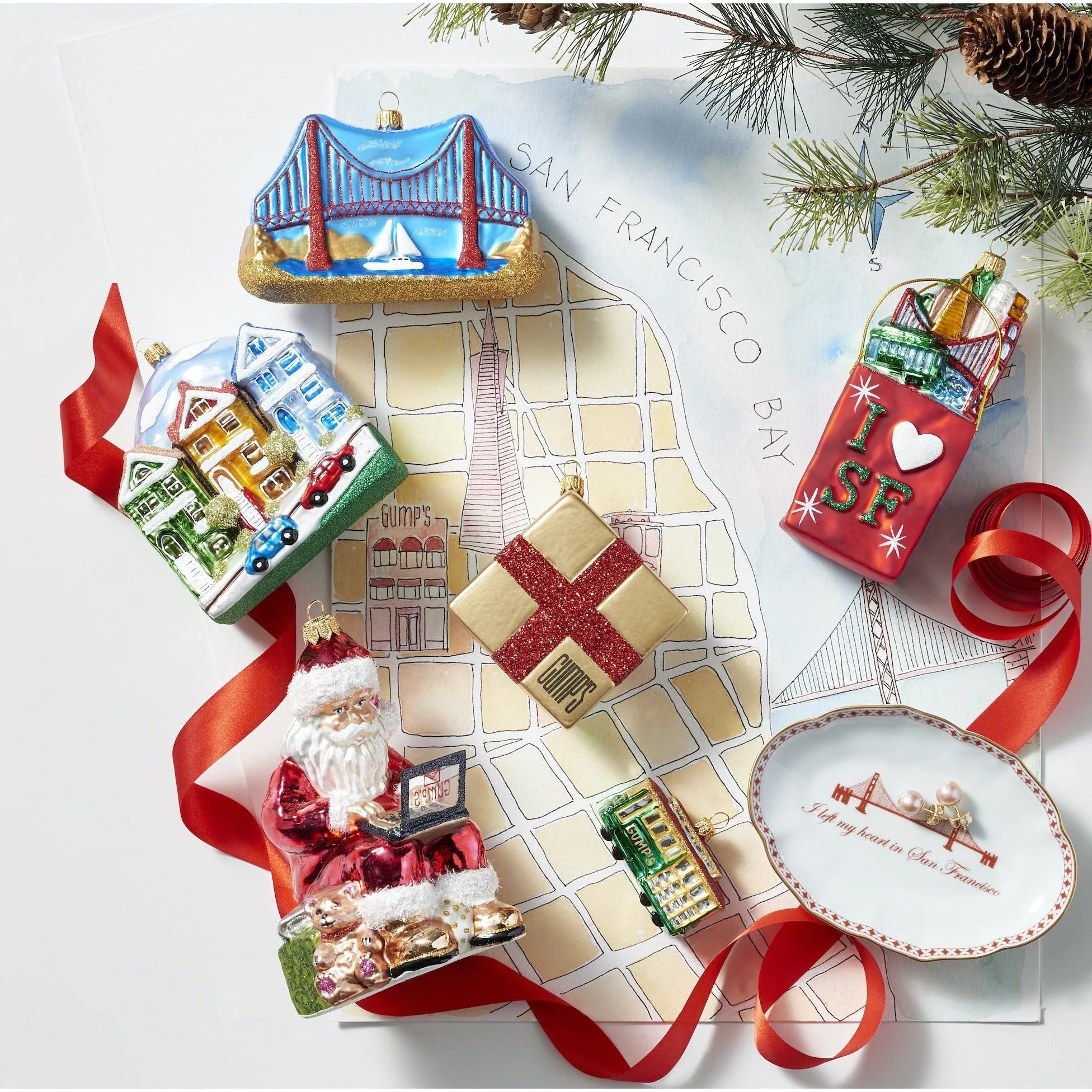 'I Left My Heart in San Francisco' Tray Trinket Trays & Boxes cheap