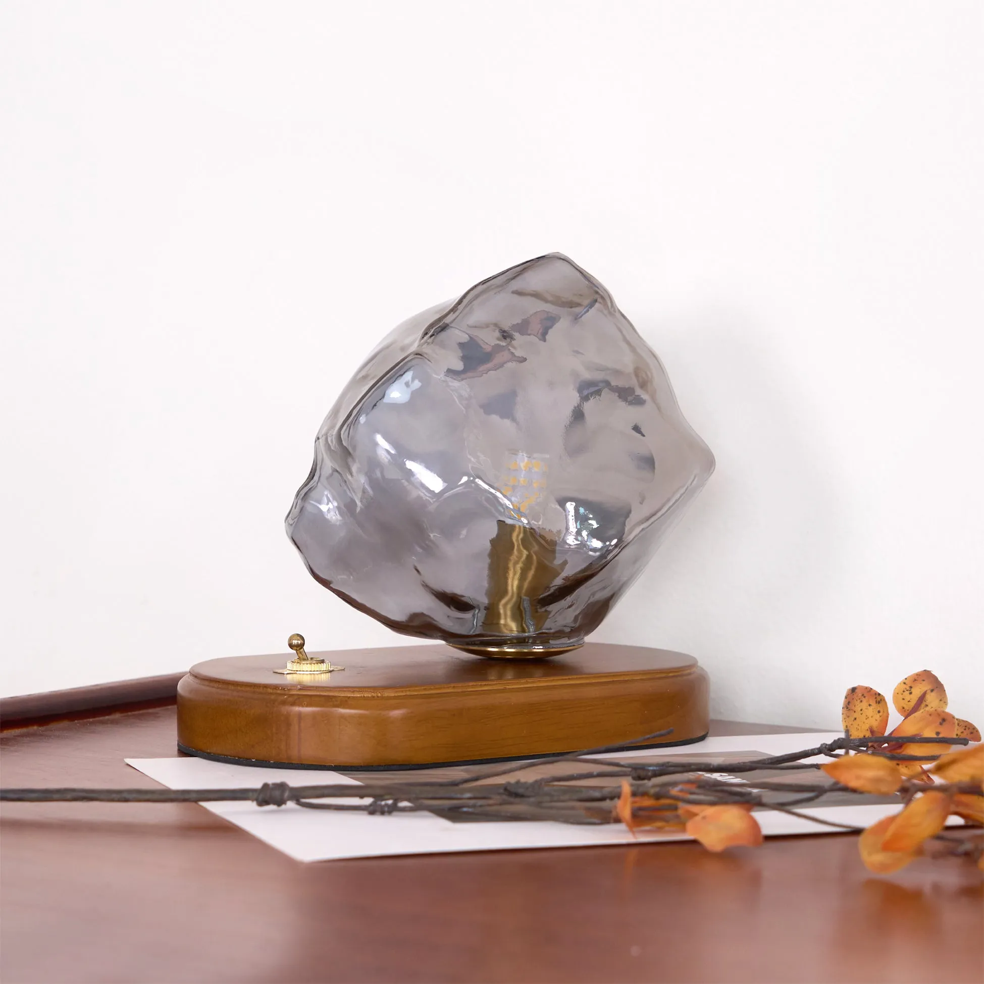 Ice Stone Glass Table Lamp