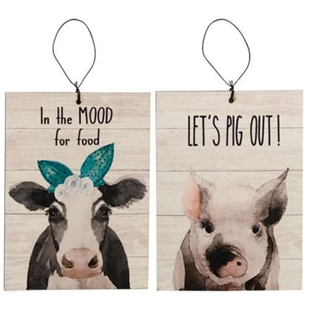 In the Mood/Let's Pig Out! Ornament 2 Asstd.