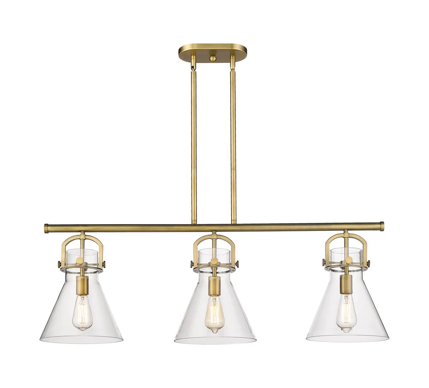 Innovations Downtown Urban 410-3I-BB-G411-10CL Chandelier Light - Brushed Brass Chandeliers outlet online