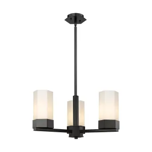 Innovations Downtown Urban 427-3CR-BK-G427-9WH Chandelier Light - Matte Black Chandeliers lighting promotion