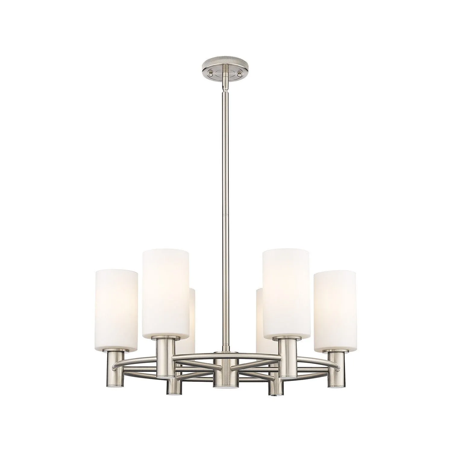 Innovations Downtown Urban 434-6CR-SN-G434-7WH Chandelier Light - Satin Nickel Chandeliers lighting promotion