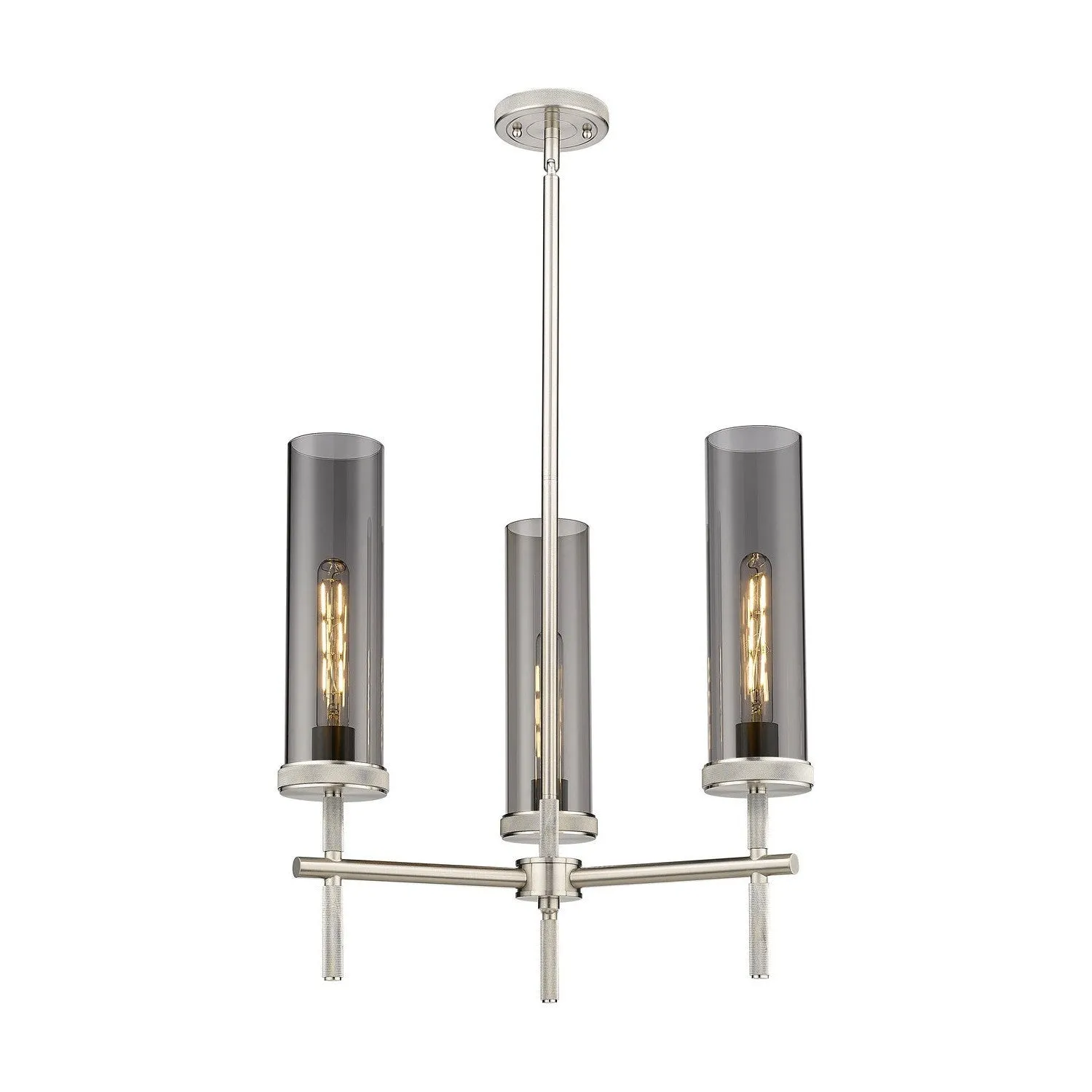 Innovations Downtown Urban 471-3CR-SN-G471-12SM Chandelier Light - Satin Nickel Affordable Chandeliers for home