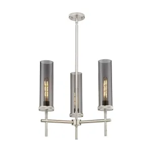 Innovations Downtown Urban 471-3CR-SN-G471-12SM Chandelier Light - Satin Nickel Affordable Chandeliers for home