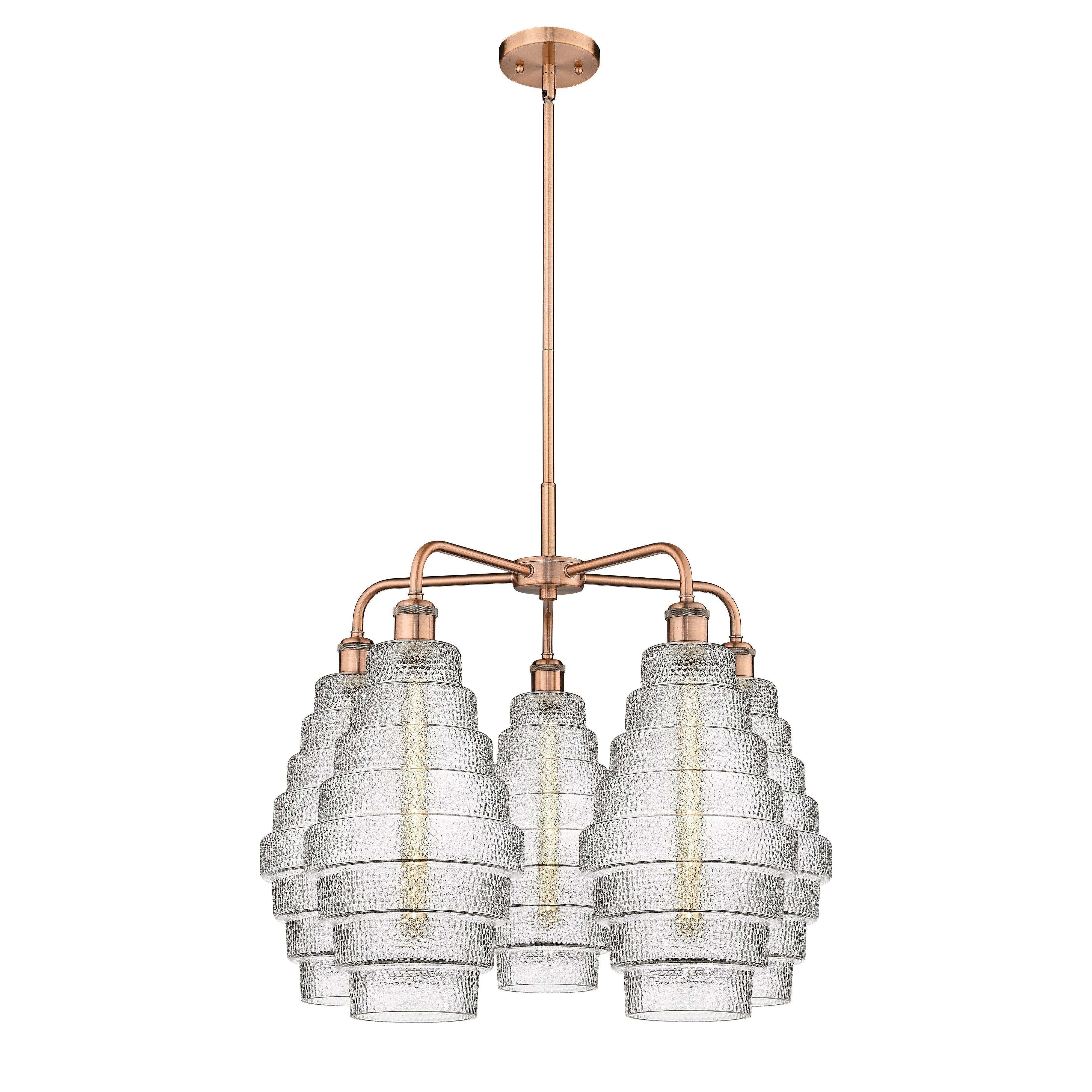 Innovations Downtown Urban 516-5CR-AC-G672-8 Chandelier Light - Antique Copper Chandeliers Lighting flash deal