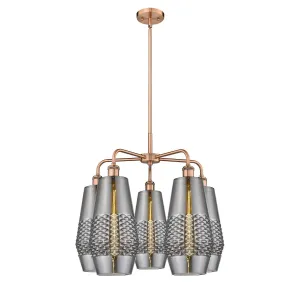 Innovations Downtown Urban 516-5CR-AC-G683-7 Chandelier Light - Antique Copper Chandeliers Lighting flash deal