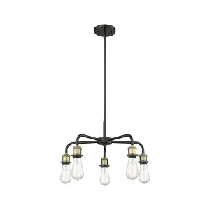Innovations Downtown Urban 516-5CR-BAB Chandelier Light - Black Antique Brass Chandeliers lighting promotion