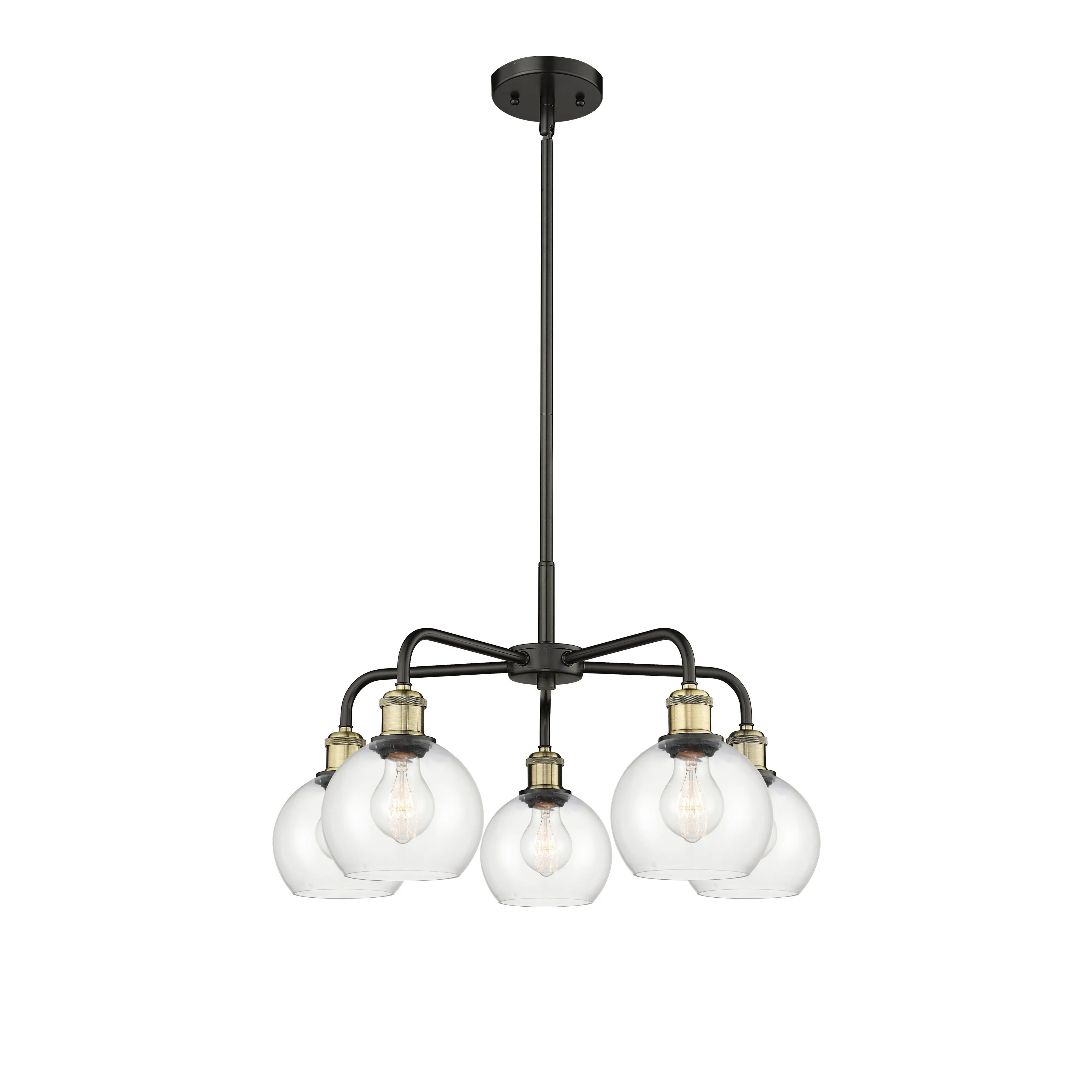 Innovations Downtown Urban 516-5CR-BAB-G122-6 Chandelier Light - Black Antique Brass Chandeliers lighting promotion