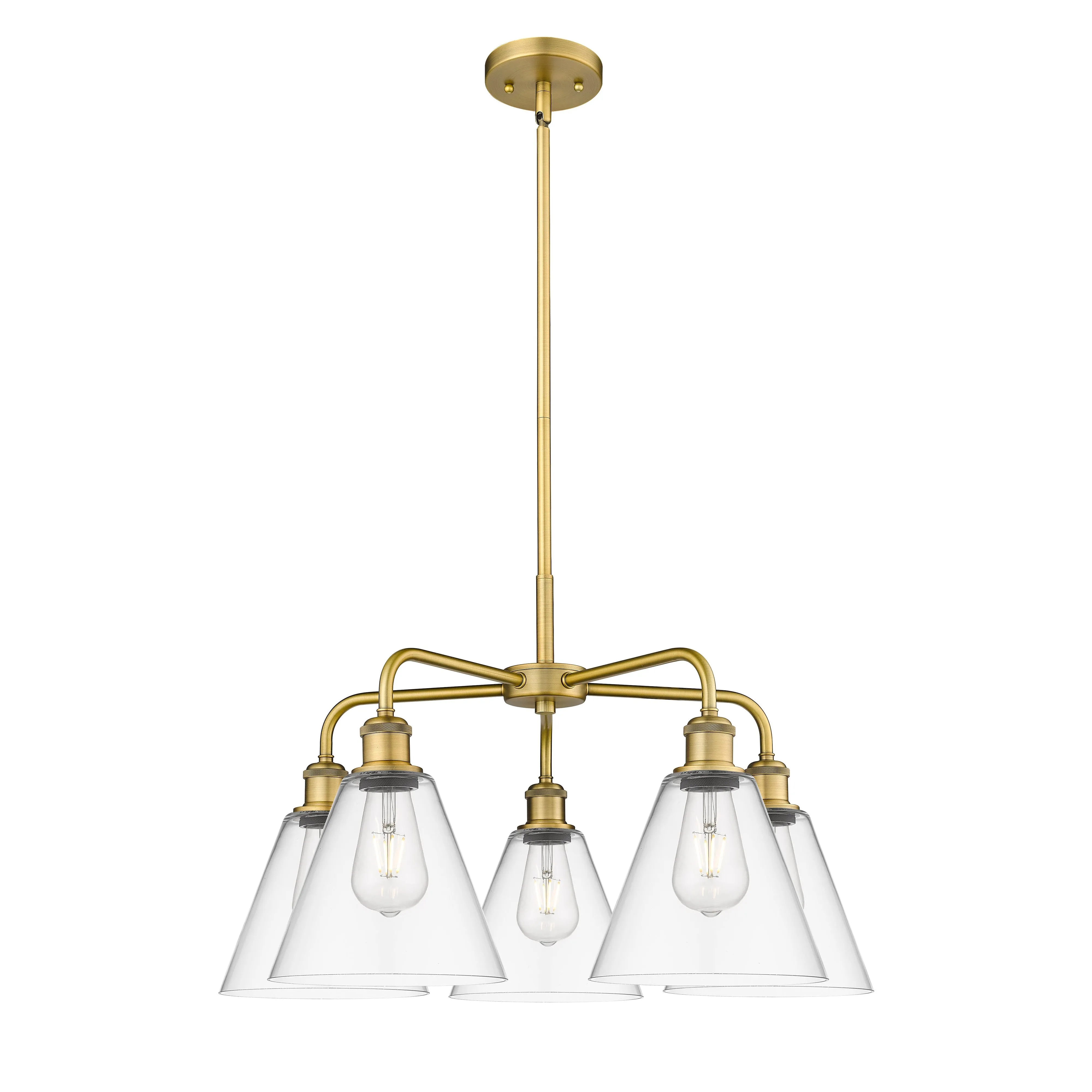 Innovations Downtown Urban 516-5CR-BB-GBC-82 Chandelier Light - Brushed Brass Chandeliers Lighting flash deal