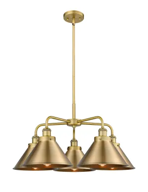 Innovations Downtown Urban 916-5CR-BB-M10-BB Chandelier Light - Brushed Brass Affordable Chandeliers for home