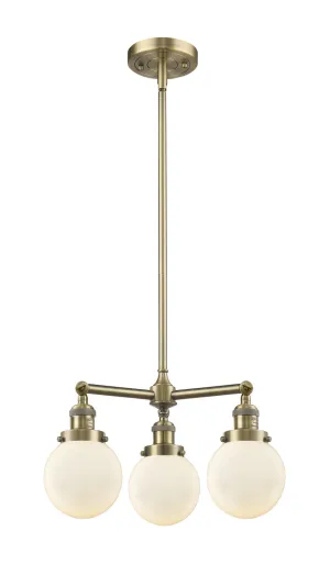 Innovations Franklin Restoration 207-AB-G201-6-LED Chandelier Light - Antique Brass Elegant Chandeliers outlet