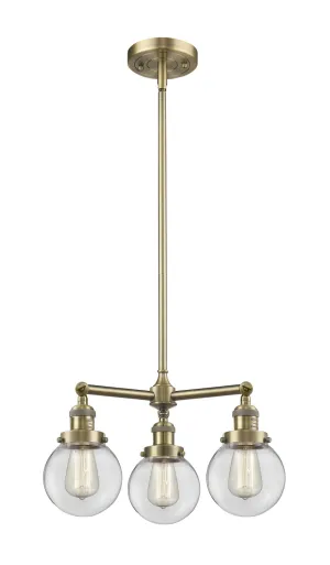 Innovations Franklin Restoration 207-AB-G202-6 Chandelier Light - Antique Brass Elegant Chandeliers outlet