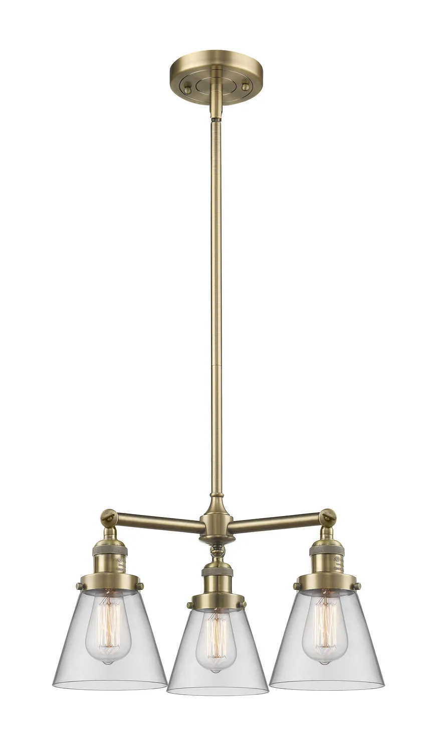 Innovations Franklin Restoration 207-AB-G62 Chandelier Light - Antique Brass Chandeliers best price sale