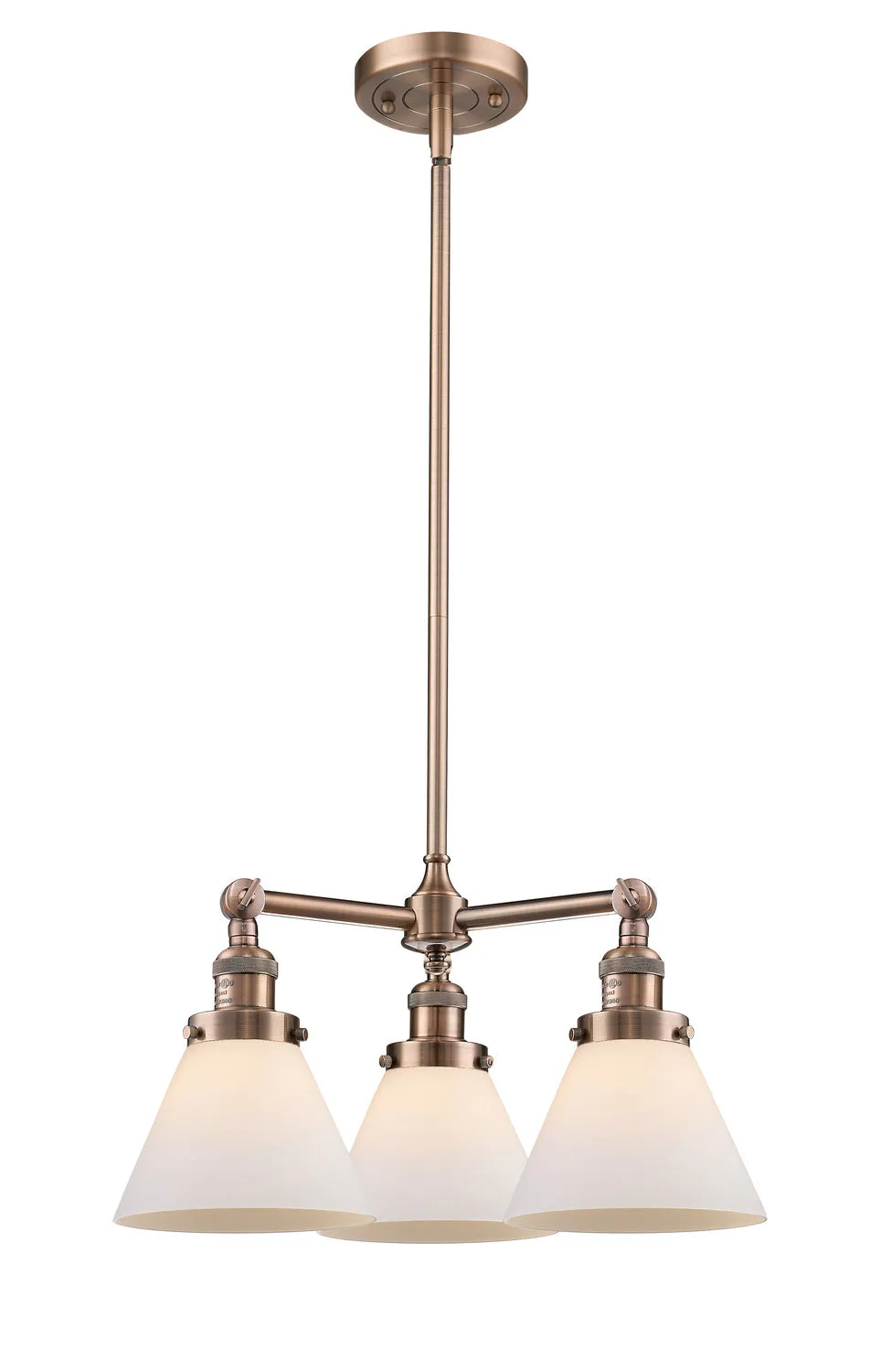 Innovations Franklin Restoration 207-AC-G41 Chandelier Light - Antique Copper Chandeliers best price sale