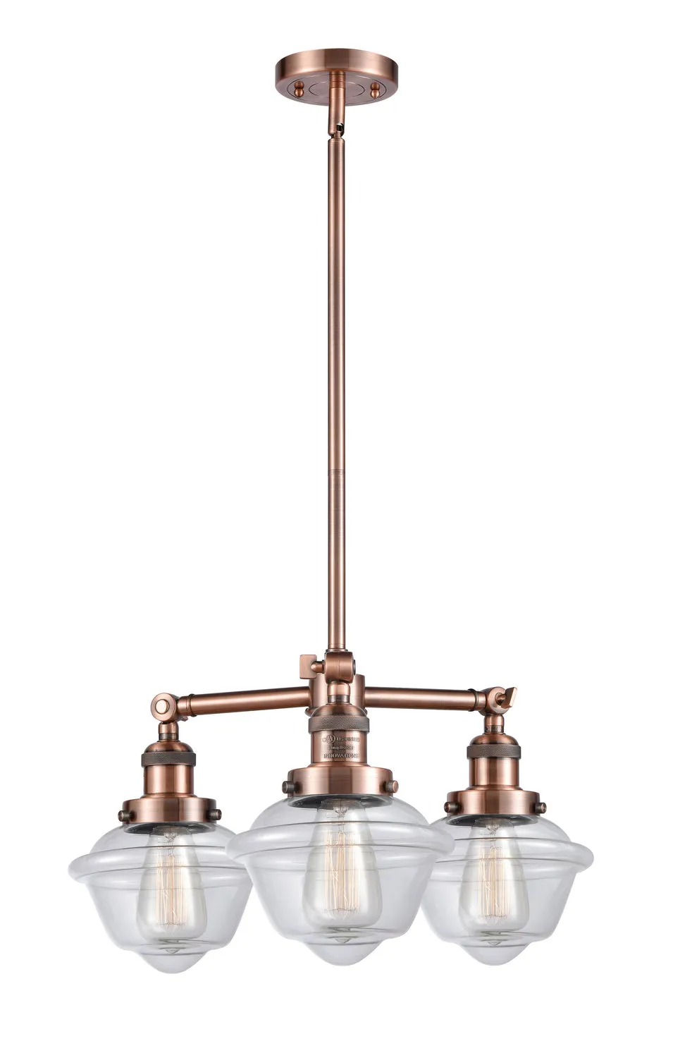 Innovations Franklin Restoration 207-AC-G532 Chandelier Light - Antique Copper Chandeliers best price sale
