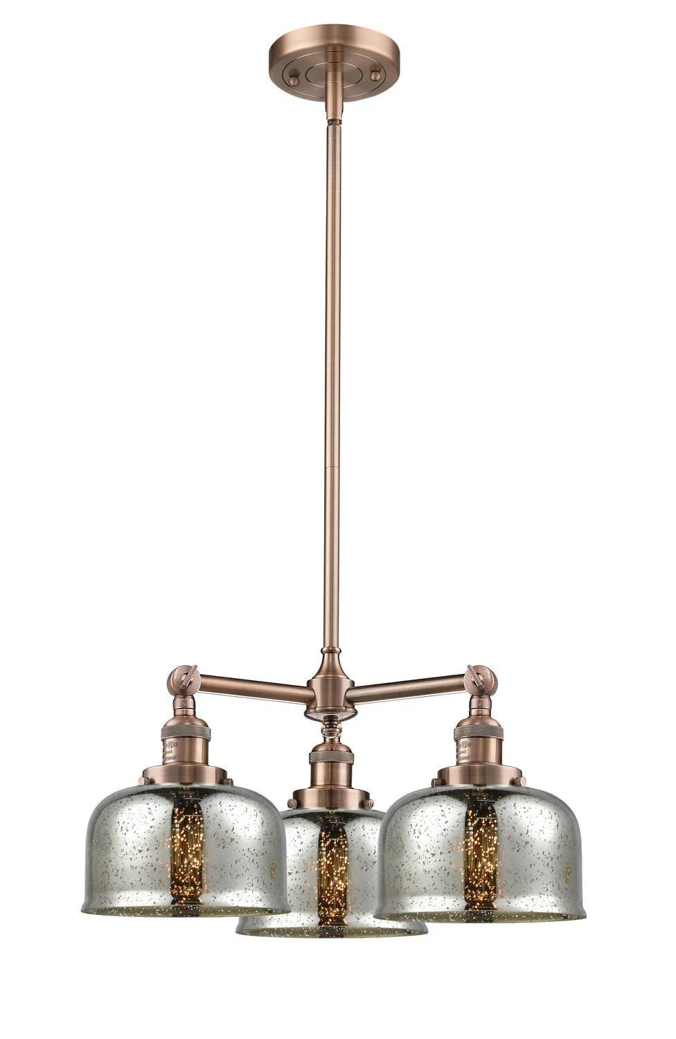 Innovations Franklin Restoration 207-AC-G78 Chandelier Light - Antique Copper Chandeliers best price sale