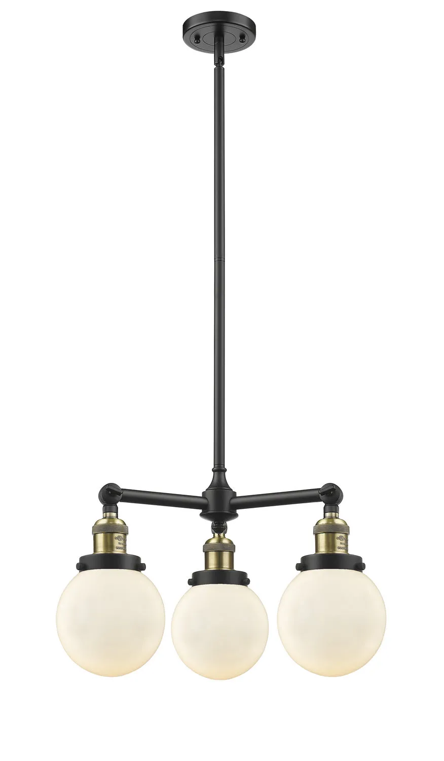 Innovations Franklin Restoration 207-BAB-G201-6 Chandelier Light - Black Antique Brass Glam Chandeliers online shop