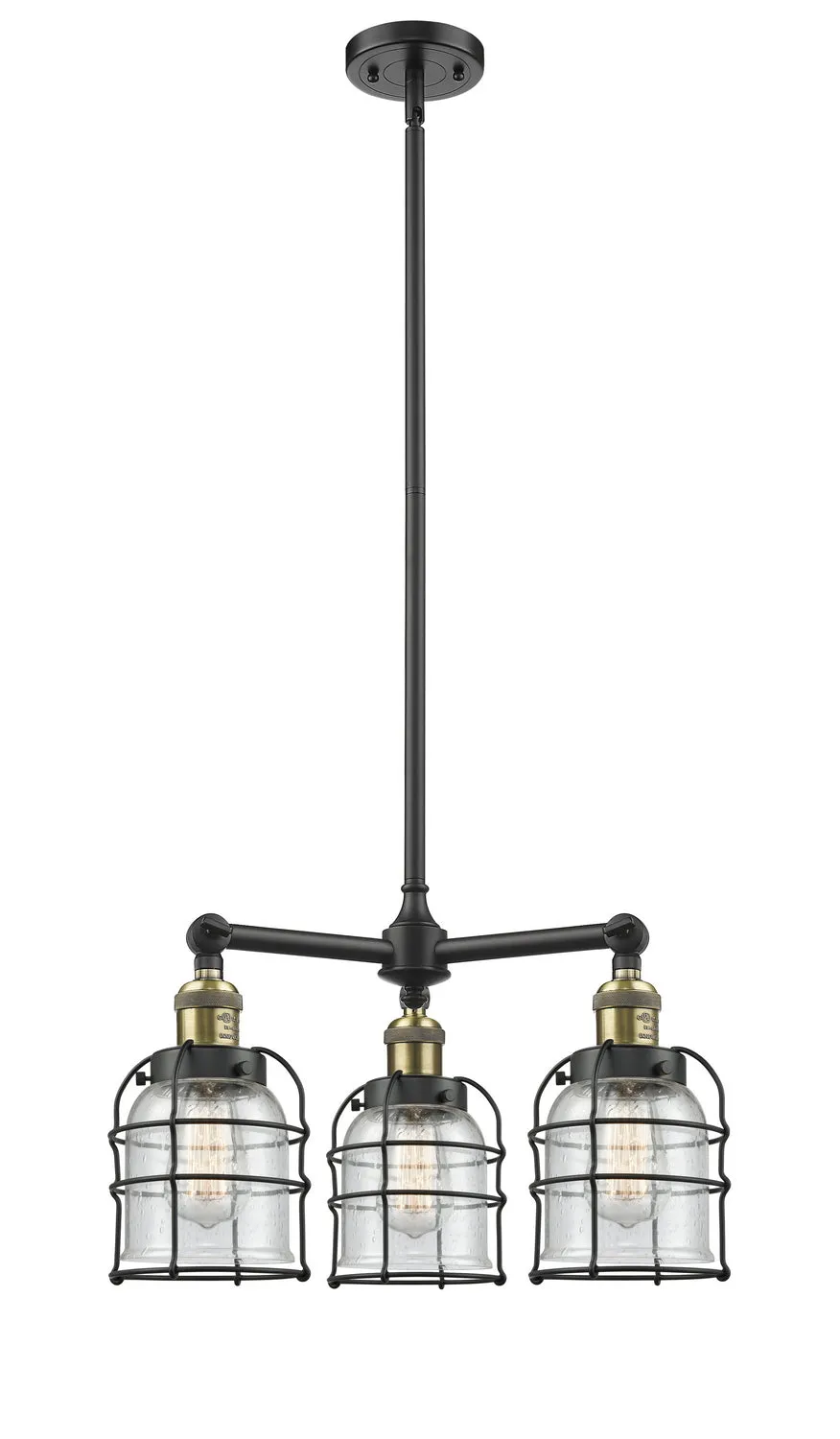 Innovations Franklin Restoration 207-BAB-G54-CE Chandelier Light - Black Antique Brass Chandeliers best price sale