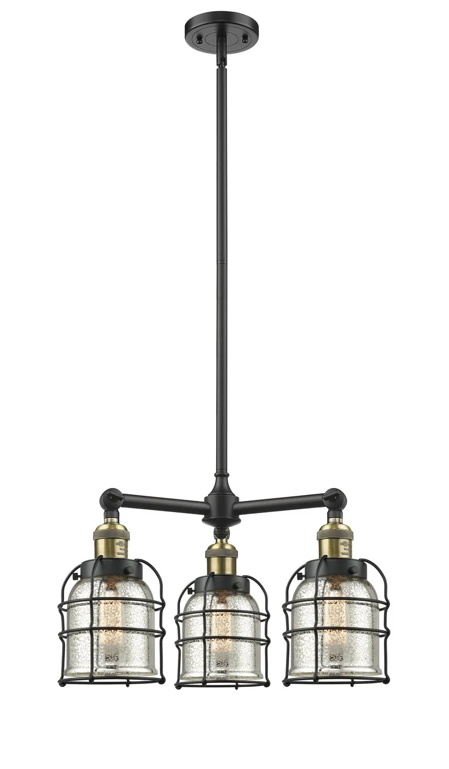 Innovations Franklin Restoration 207-BAB-G58-CE-LED Chandelier Light - Black Antique Brass Chandeliers best price sale