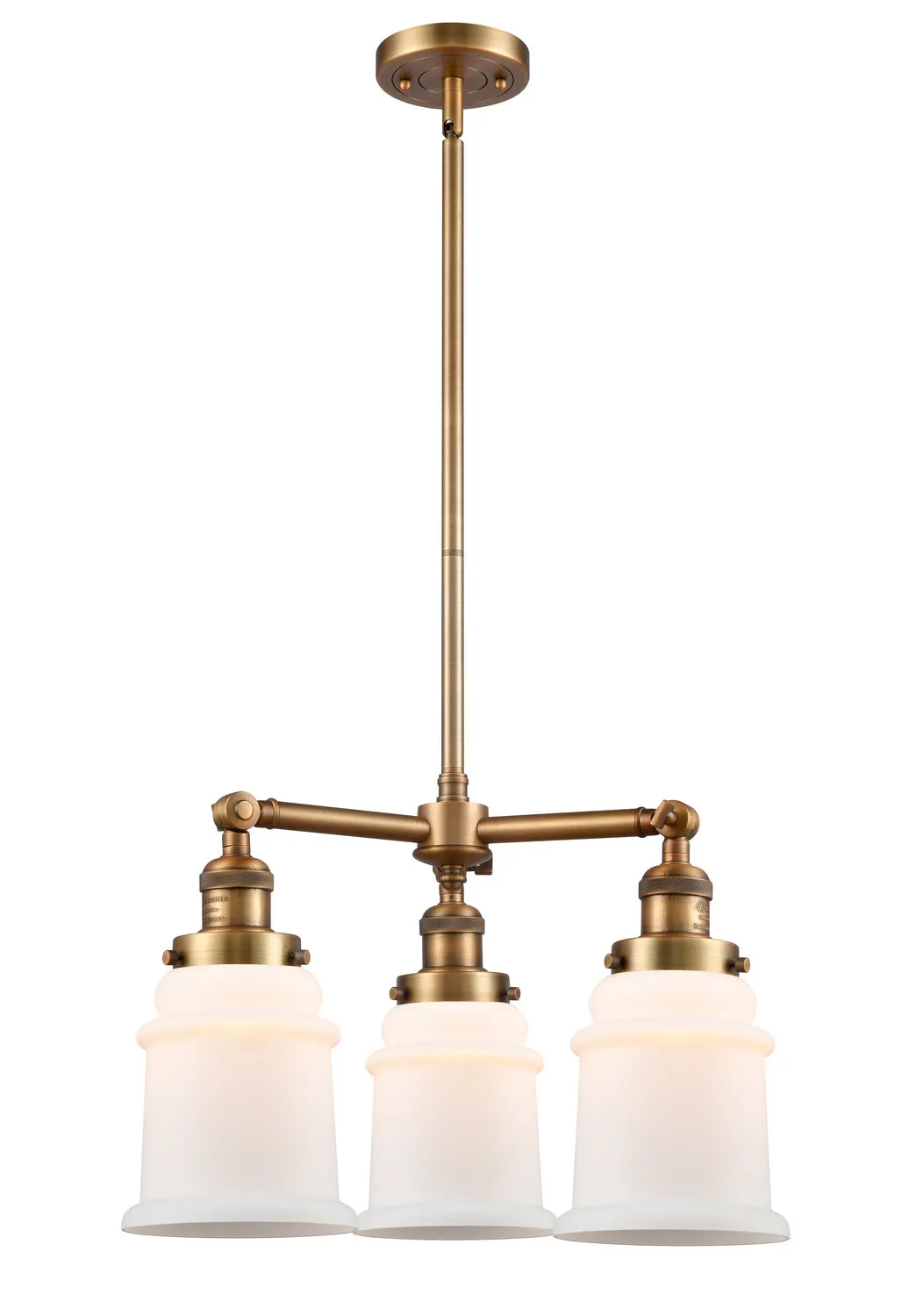 Innovations Franklin Restoration 207-BB-G181 Chandelier Light - Brushed Brass Chandeliers best price sale