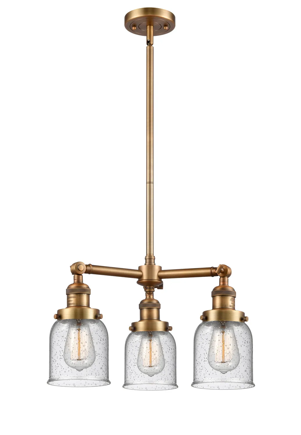 Innovations Franklin Restoration 207-BB-G54-LED Chandelier Light - Brushed Brass Chandeliers best price sale