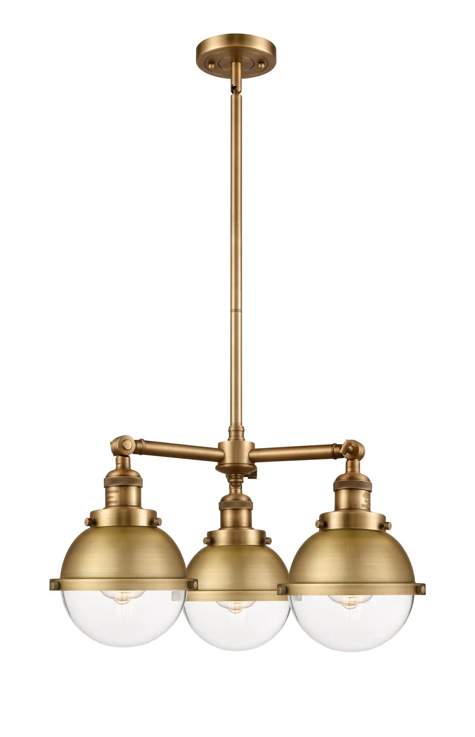 Innovations Franklin Restoration 207-BB-HFS-62-BB-LED Chandelier Light - Brushed Brass Glam Chandeliers online shop