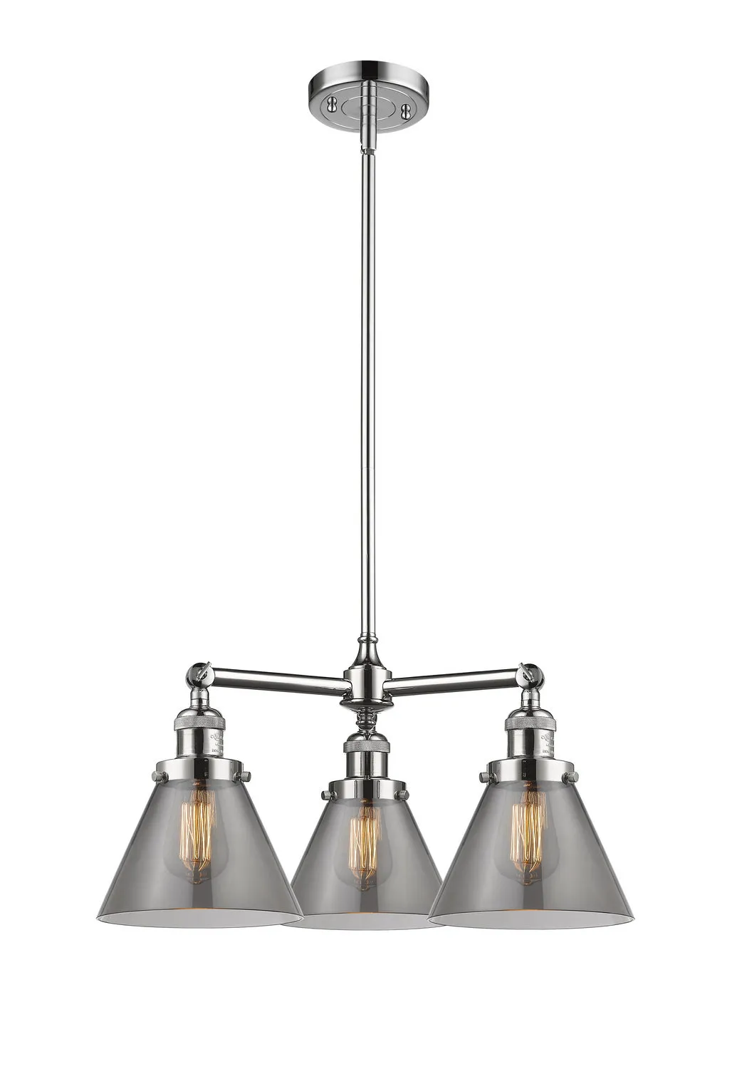 Innovations Franklin Restoration 207-PC-G43-LED Chandelier Light - Polished Chrome Glam Chandeliers online shop