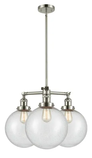 Innovations Franklin Restoration 207-PN-G204-10-LED Chandelier Light - Polished Nickel Chandeliers best price sale