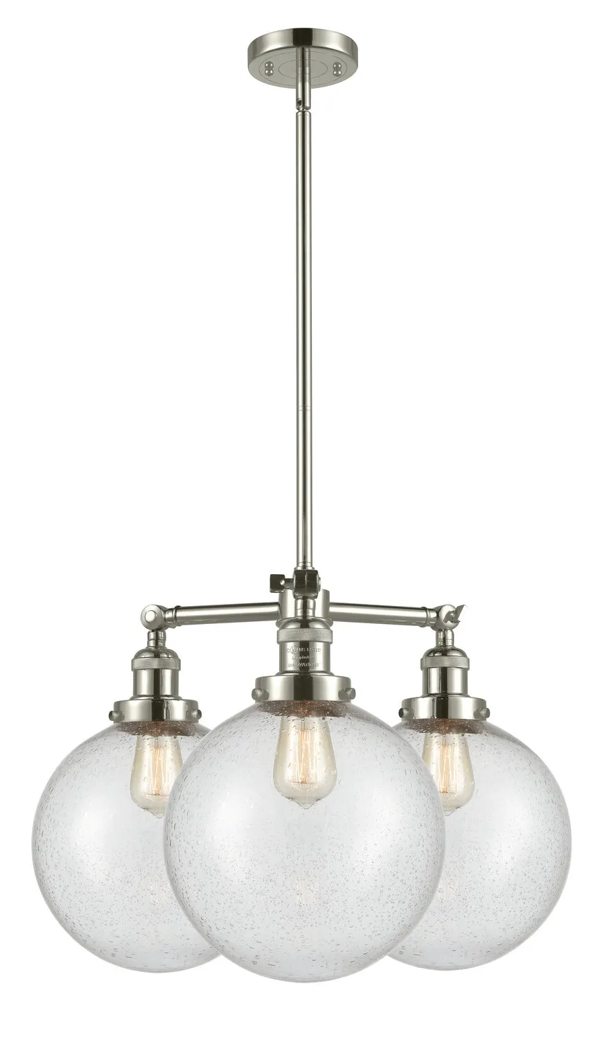 Innovations Franklin Restoration 207-PN-G204-10-LED Chandelier Light - Polished Nickel Chandeliers best price sale