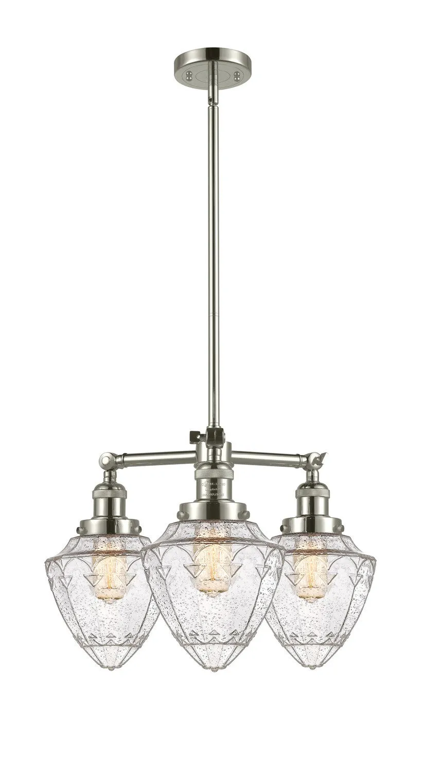 Innovations Franklin Restoration 207-PN-G664-7-LED Chandelier Light - Polished Nickel Elegant Chandeliers outlet
