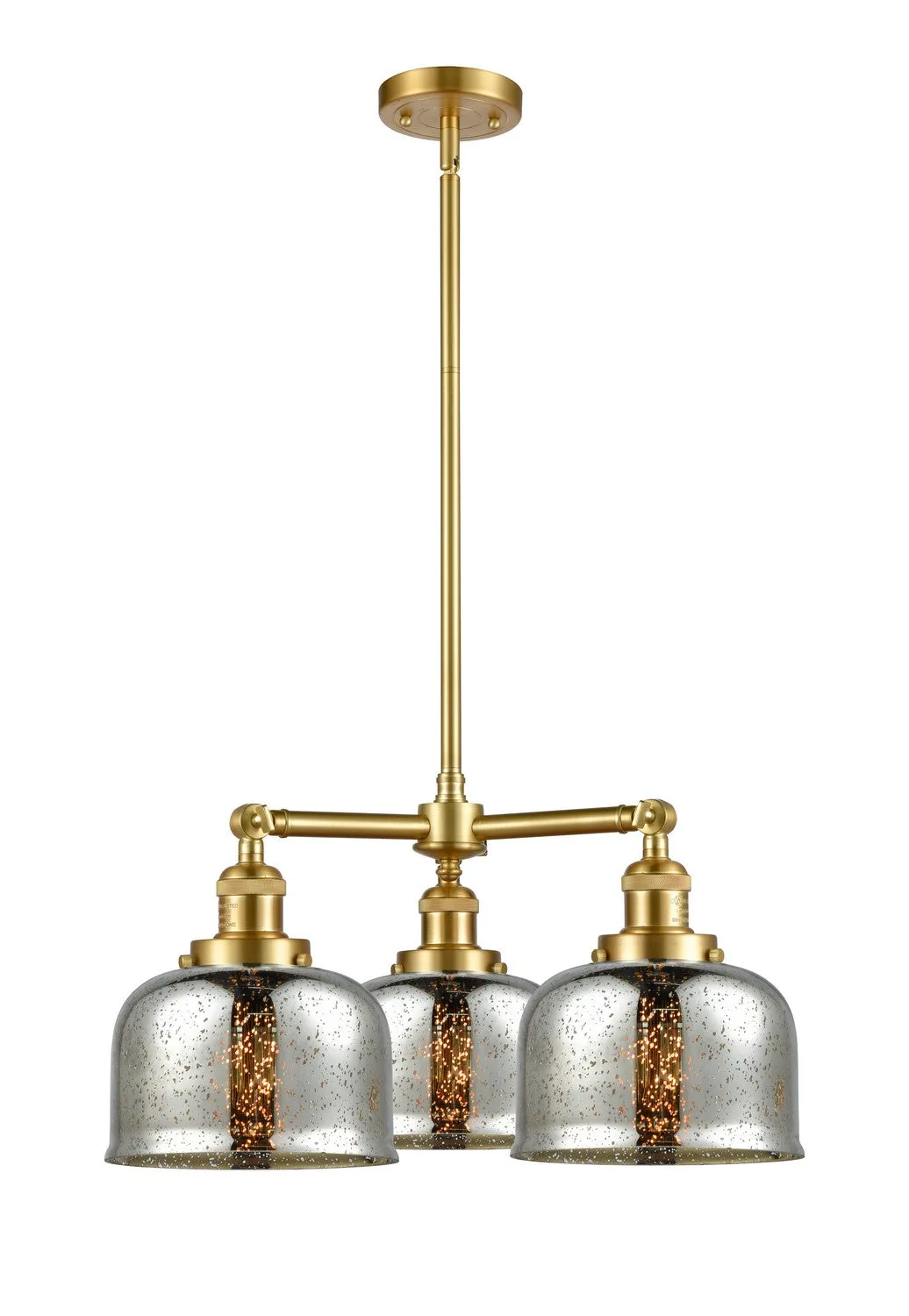 Innovations Franklin Restoration 207-SG-G78 Chandelier Light - Satin Gold Elegant Chandeliers outlet