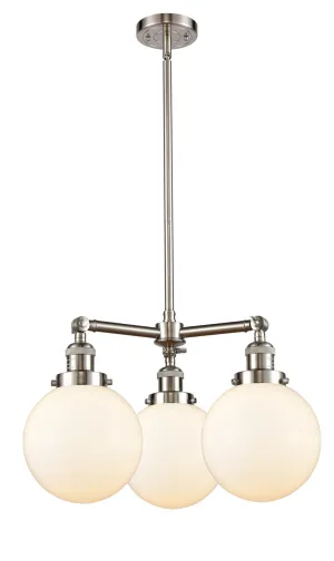 Innovations Franklin Restoration 207-SN-G201-8 Chandelier Light - Brushed Satin Nickel Elegant Chandeliers outlet