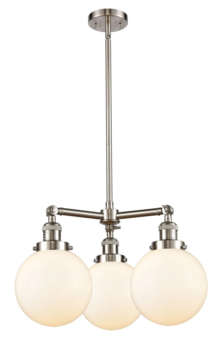 Innovations Franklin Restoration 207-SN-G201-8 Chandelier Light - Brushed Satin Nickel Elegant Chandeliers outlet